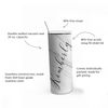 Marble Personalized Skinny Tumbler