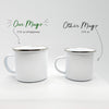 Personalized Enameled Coffee Nature Mug 17 Oz Capacity Double Sided